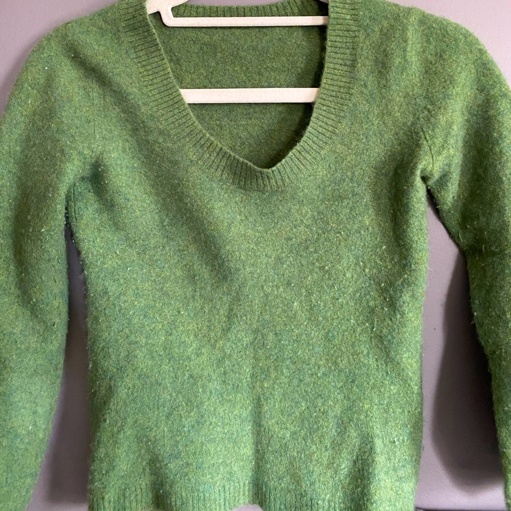 Vintage fuzzy green shirt